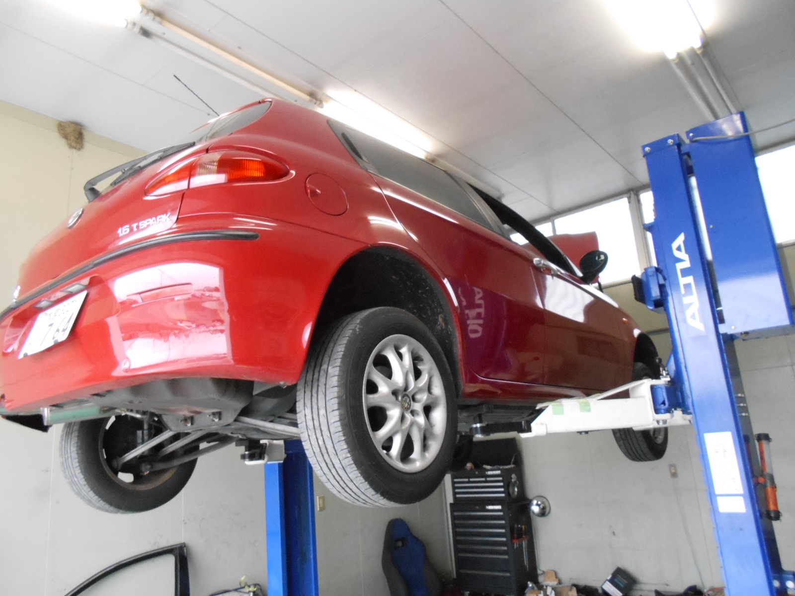 アルファロメオ147　センターマフラー交換